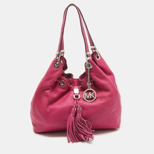 Dark Leather Drawstring Hobo - MICHAEL Michael Kors - Modalova