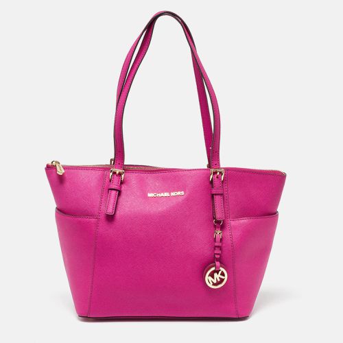 Fuchsia Leather Jet Set Top Zip Tote - MICHAEL Michael Kors - Modalova