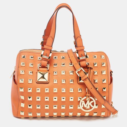 Studded Leather Grayson Boston Bag - MICHAEL Michael Kors - Modalova