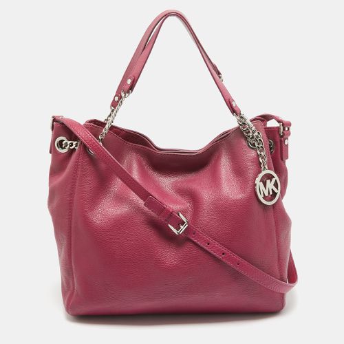 Magenta Leather Chain Shoulder Bag - MICHAEL Michael Kors - Modalova