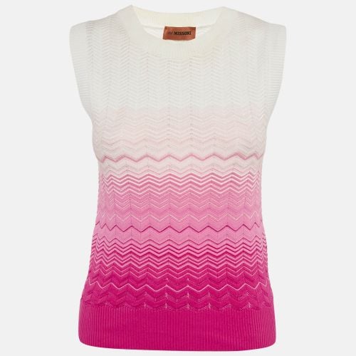 Pink/ Chevron Knit Sleeveless Top S - Missoni - Modalova