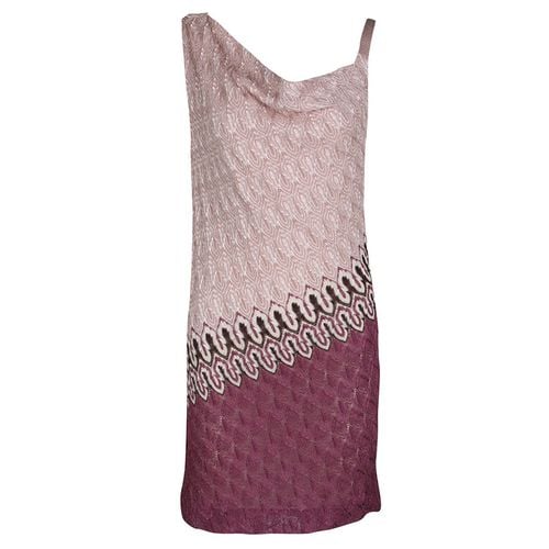 Patterned Knit Draped Sleeveless Dress M - Missoni - Modalova