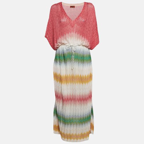 Chevron Lurex Knit Cover-Up Maxi Kaftan Dress S - Missoni Mare - Modalova