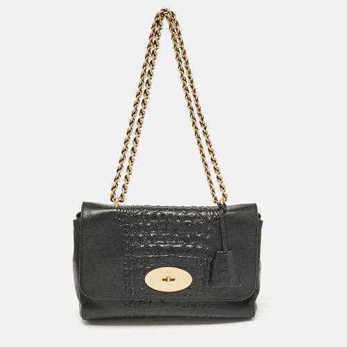 Croc Embossed Leather and Leather Medium Lily Shoulder Bag - Mulberry - Modalova