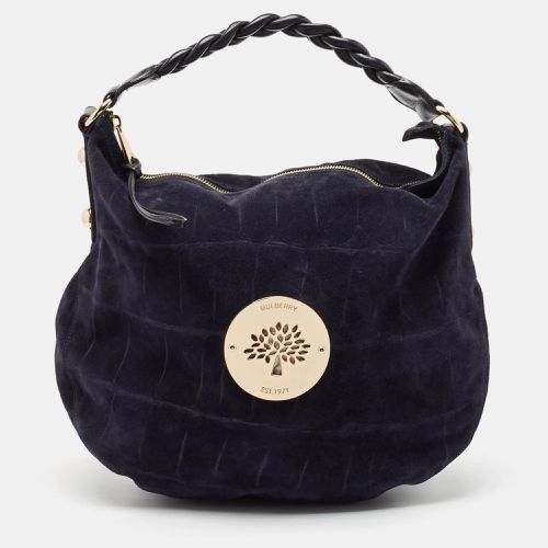 Leather and Croc Embossed Suede Daria Hobo - Mulberry - Modalova