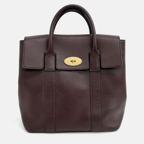 Bayswater Leather Backpack - Mulberry - Modalova