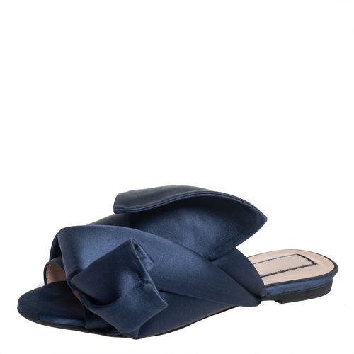 Nº21 Satin Knot Flat Mules Size 36 - N21 - Modalova