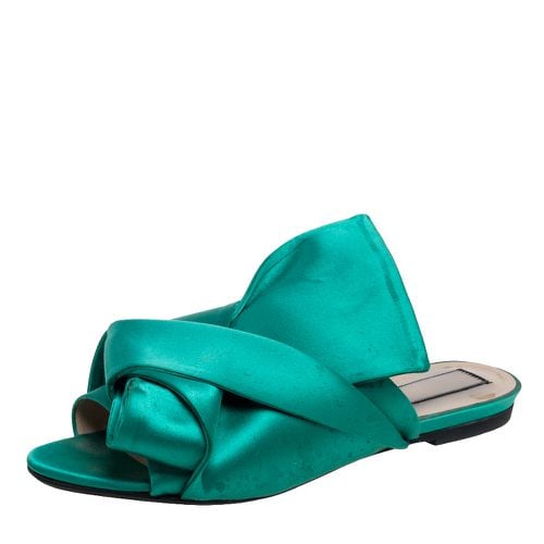 Nº21 Satin Knot Flat Mules Size 38 - N21 - Modalova