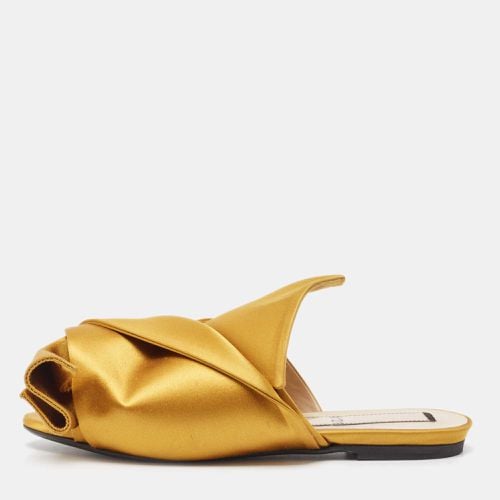 Satin Raso Knot Flat Slides Sizes 37 - N21 - Modalova