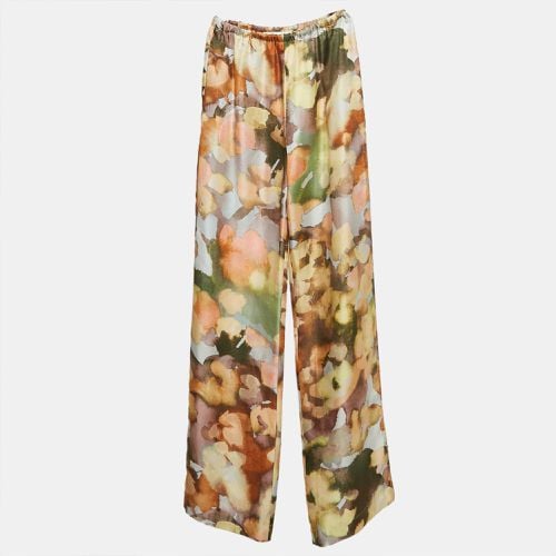 Watercolor Print Silk Trousers XS - Nanushka - Modalova