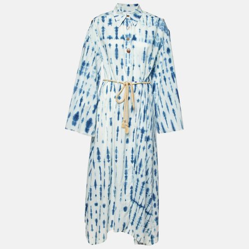 Tie-Dye Print Cotton Belted Long Dress XS - Nanushka - Modalova