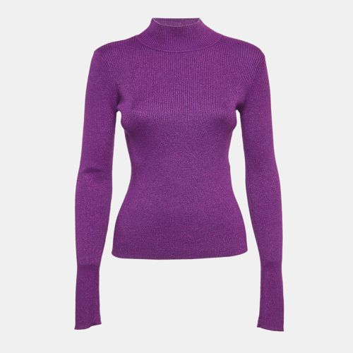 Lurex Rib Knit High Neck Pullover M - NBD - Modalova