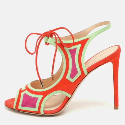 Patent Leather and Suede Ankle Strap Sandals Size 38.5 - Nicholas Kirkwood - Modalova