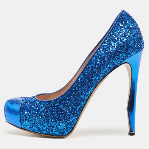 Leather and Glitter Platform Pumps Size 40 - Nicholas Kirkwood - Modalova