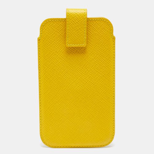 Smythson Yellow Leather Phone Cover - Smythson - Modalova