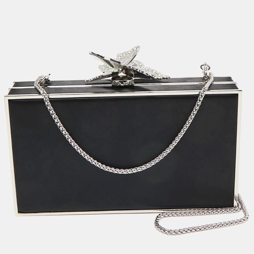 Silver Satin Clara Butterfly Box Chain Clutch - Sophia Webster - Modalova