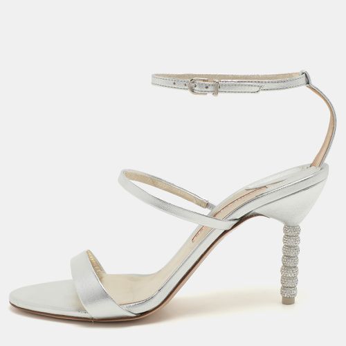 Leather Rosalind Crystal Heel Ankle Strap Open Toe Sandals Size 40 - Sophia Webster - Modalova