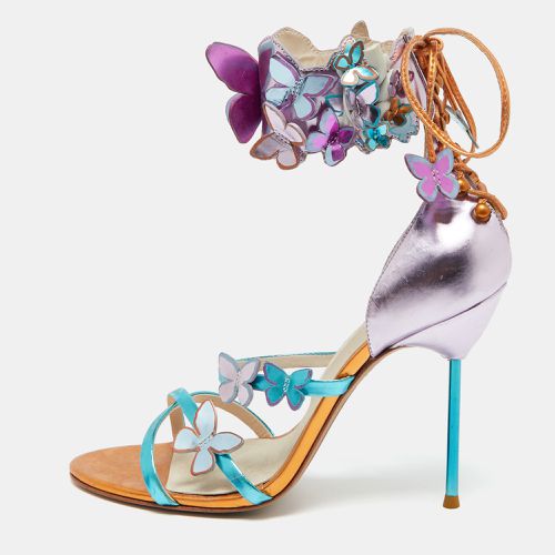 Metallic Leather Harmony Butterfly Ankle Cuff Sandals Size 40 - Sophia Webster - Modalova