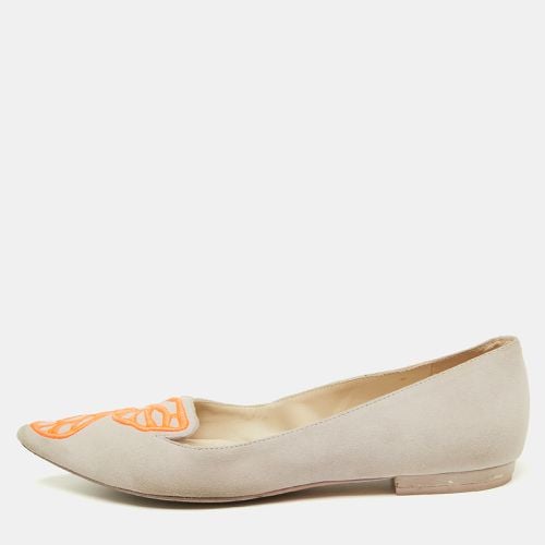 Orange Suede Bibi Butterfly Pointed Toe Ballet Flats Size 37 - Sophia Webster - Modalova