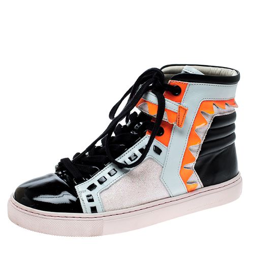 Leather and Glitter Riko High Top Sneakers Size 37 - Sophia Webster - Modalova