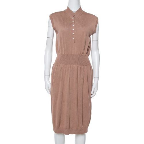 Yves Saint Laurent Chestnut Wool Knit Sleeveless Dress L - Saint Laurent Paris - Modalova