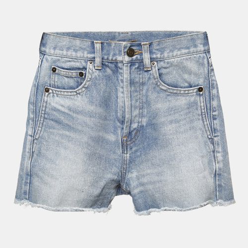 Saint Laurent Light Ripped Denim Shorts S Waist 24" - Saint Laurent Paris - Modalova