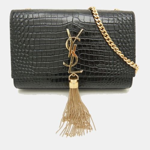 Crocodile Embossed Medium Classic Kate Tassel Chain Shoulder Bag - Saint Laurent Paris - Modalova