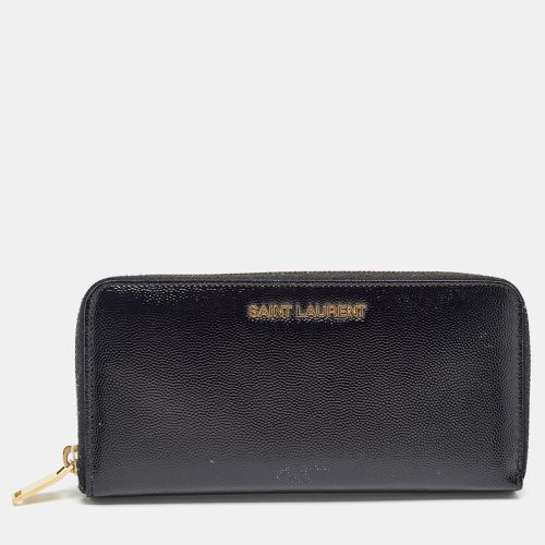 Saint Laurent Patent Leather Rive Gauche Zip Continental Wallet - Saint Laurent Paris - Modalova