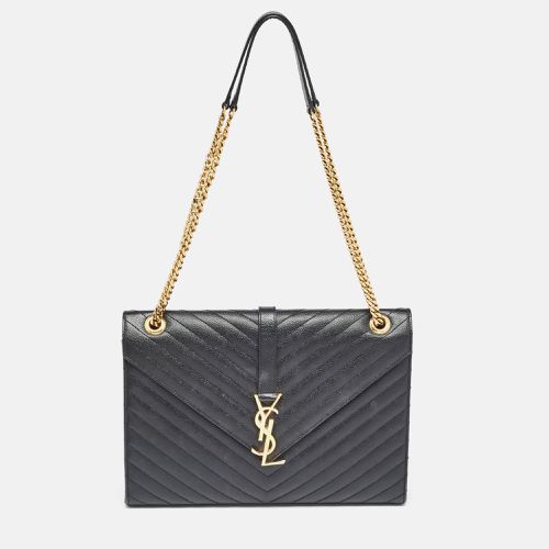 Saint Laurent Matelasse Leather Large Monogram Envelope Shoulder Bag - Saint Laurent Paris - Modalova