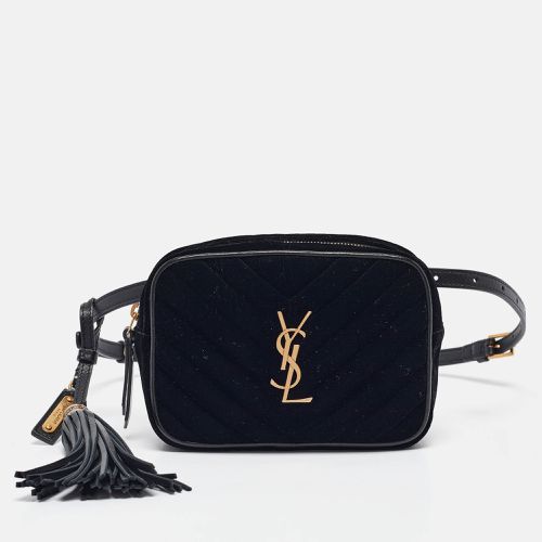 Saint Laurent Matelasse Velvet Lou Belt Bag - Saint Laurent Paris - Modalova