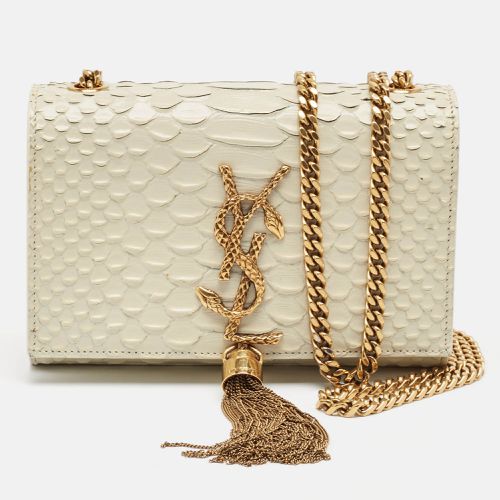 Saint Laurent Off Python Embossed Leather Small Kate Tassel Crossbody Bag - Saint Laurent Paris - Modalova