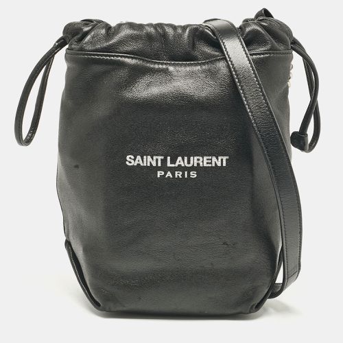 Saint Laurent Leather Teddy Drawstring Shoulder Bag - Saint Laurent Paris - Modalova