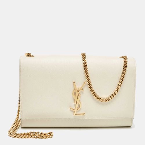 Saint Laurent Off Leather Medium Kate Shoulder Bag - Saint Laurent Paris - Modalova