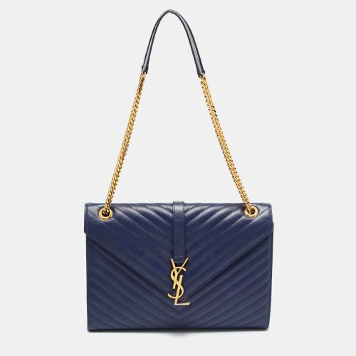 Saint Laurent Matelassé Leather Large Monogram Envelope Shoulder Bag - Saint Laurent Paris - Modalova