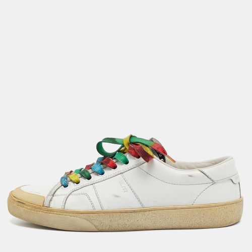 Saint Laurent Leather Lace Up Sneakers Size 37.5 - Saint Laurent Paris - Modalova