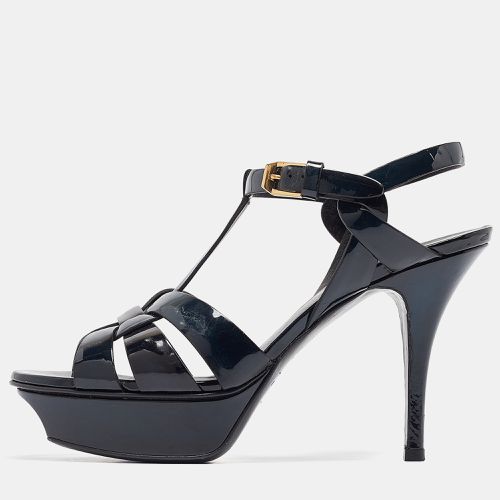 Saint Laurent Two Tone Patent Leather Tribute Sandals Size 36 - Saint Laurent Paris - Modalova