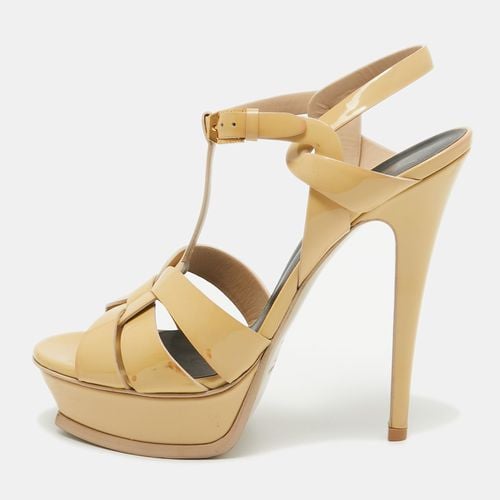 Saint Laurent Patent Leather Tribute Sandals Size 39 - Saint Laurent Paris - Modalova