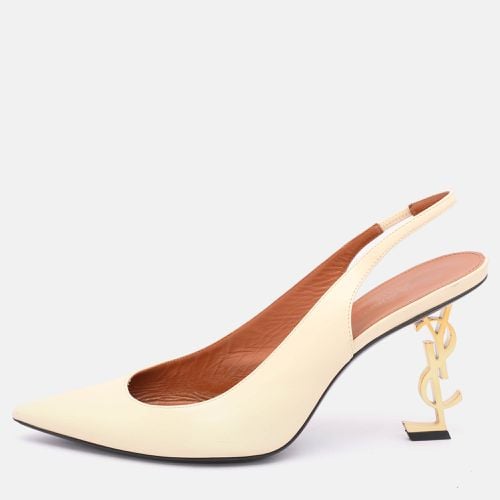 Saint Laurent Leather Opyum Slingback Pumps Size 41 - Saint Laurent Paris - Modalova