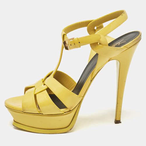 Saint Laurent Patent Tribute Platform Sandals Size 38.5 - Saint Laurent Paris - Modalova