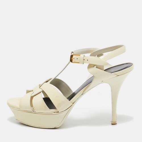 Saint Laurent Patent Leather Tribute Sandals Size 38 - Saint Laurent Paris - Modalova