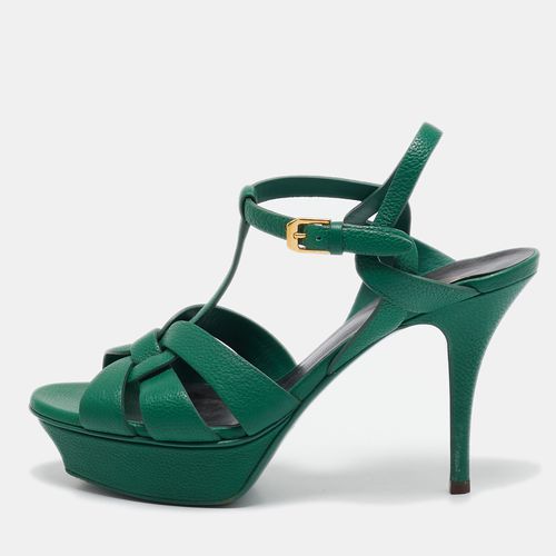 Saint Laurent Leather Tribute Sandals Size 38 - Saint Laurent Paris - Modalova