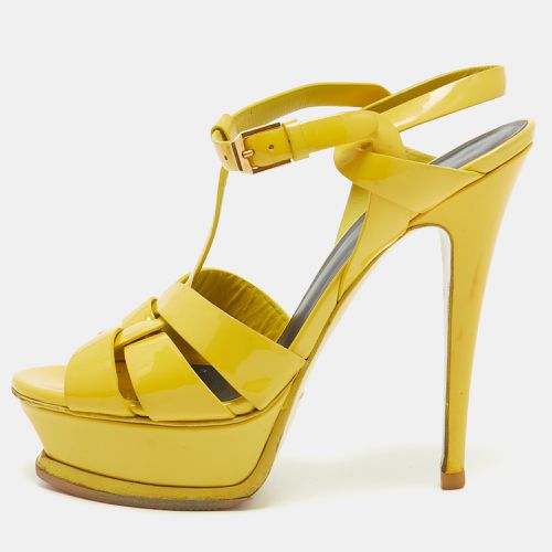 Saint Laurent Patent Leather Tribute Sandals Size 37 - Saint Laurent Paris - Modalova