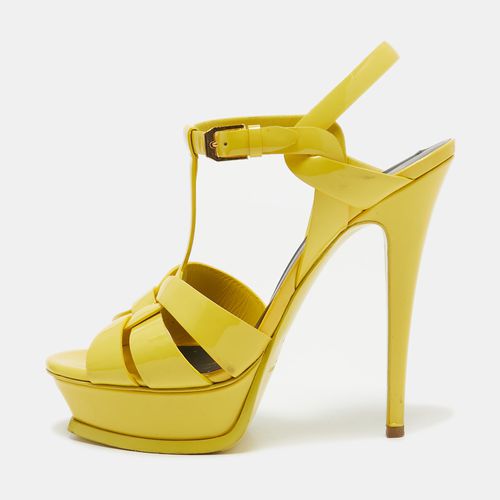 Saint Laurent Patent Tribute Platform Sandals Size 38 - Saint Laurent Paris - Modalova