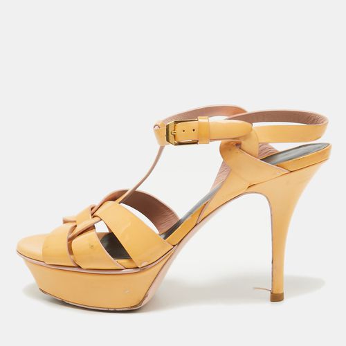 Saint Laurent Patent Leather Tribute Platform Sandals Size 36 - Saint Laurent Paris - Modalova