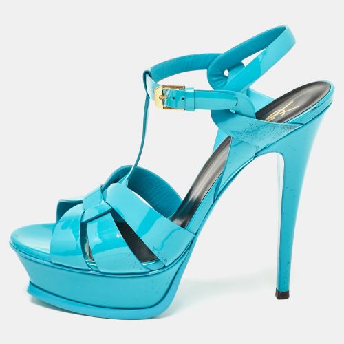 Saint Laurent Patent Leather Tribute Platform Sandals Size 39 - Saint Laurent Paris - Modalova