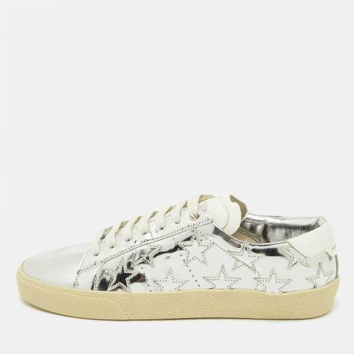 Saint Laurent /White Leather Star Alpha Low Top Sneakers Size 38 - Saint Laurent Paris - Modalova