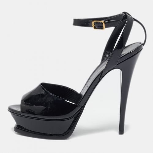 Saint Laurent Patent Leather Tribute Lips Platform Sandals Size 40 - Saint Laurent Paris - Modalova