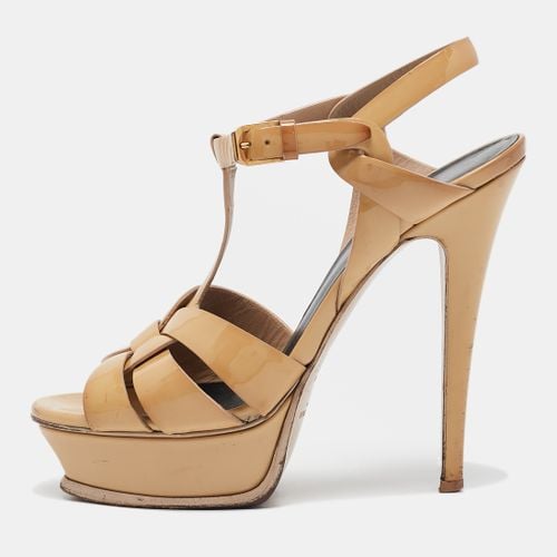 Saint Laurent Patent Leather Tribute Platform Sandals Size 36 - Saint Laurent Paris - Modalova