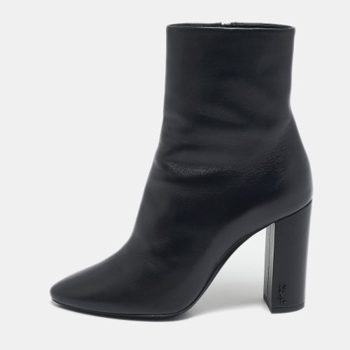 Saint Laurent Leather Lou Ankle Boots Size 37 - Saint Laurent Paris - Modalova