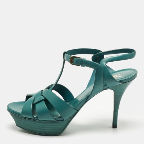 Saint Laurent Leather Tribute Ankle Strap Sandals Size 39 - Saint Laurent Paris - Modalova